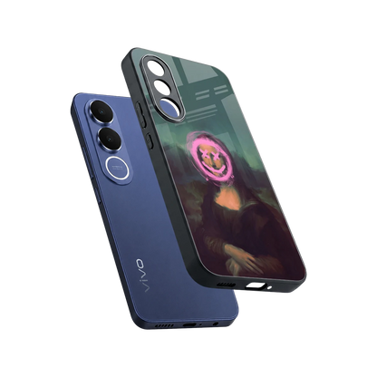 Graffiti Lisa sleek vivo v70 fe cover with tempered glass back and TPU edges