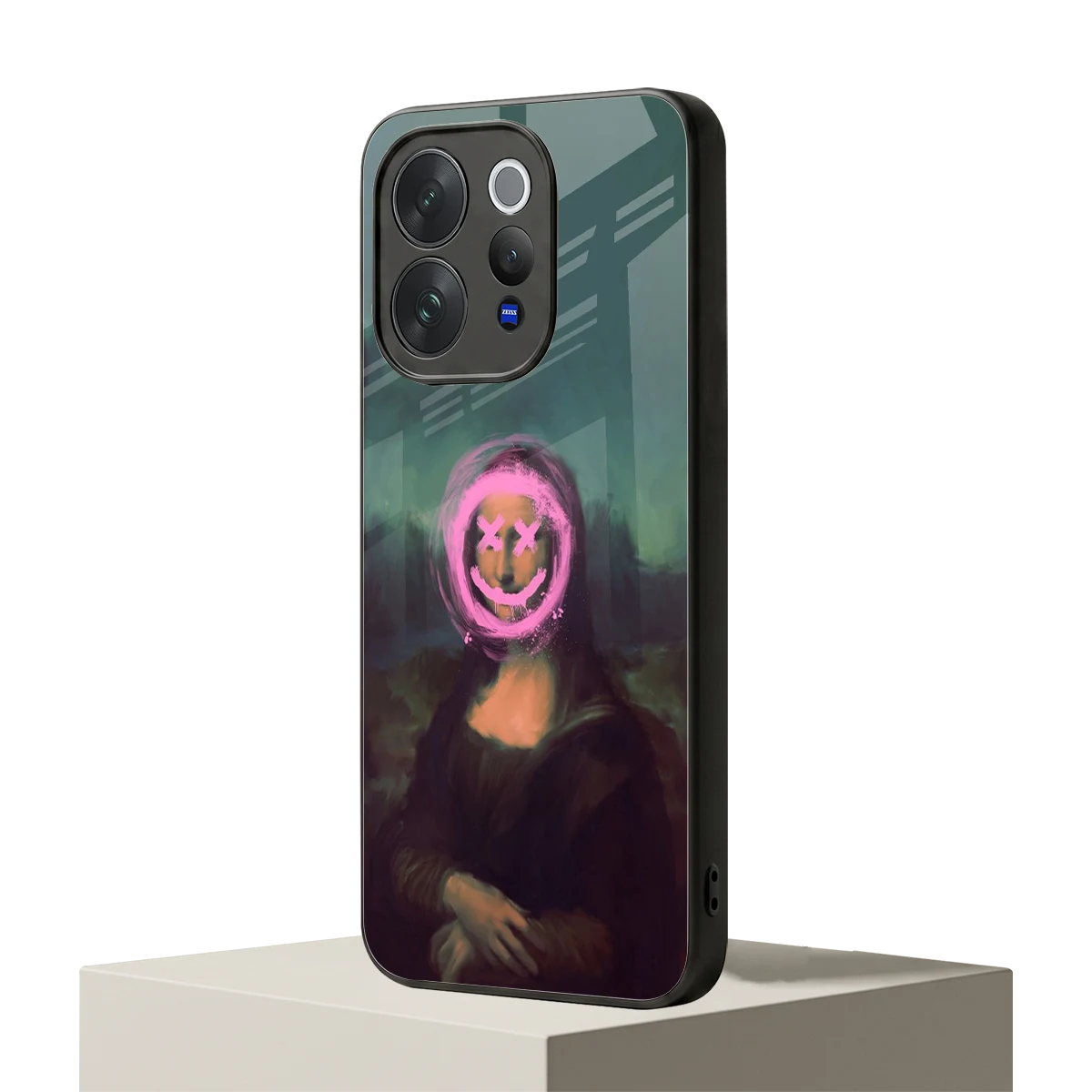 Graffiti Lisa vivo v70 mobile cover | shockproof glass phone case