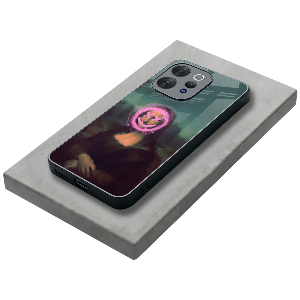 Graffiti Lisa stylish phone case for vivo v70 | glossy glass and slim fit