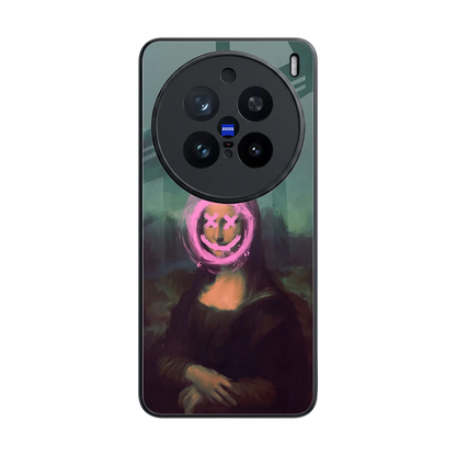Graffiti Lisa back phone cover | glass case for vivo x200 pro