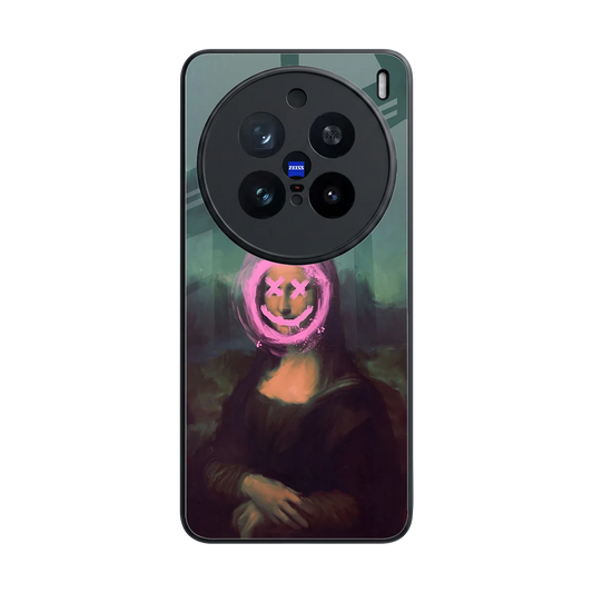 Graffiti Lisa back phone cover | glass case for vivo x200 pro