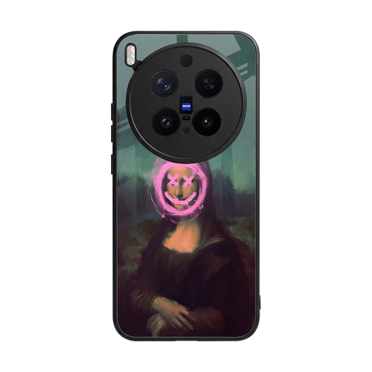 Graffiti Lisa back phone cover | glass case for vivo x300 pro