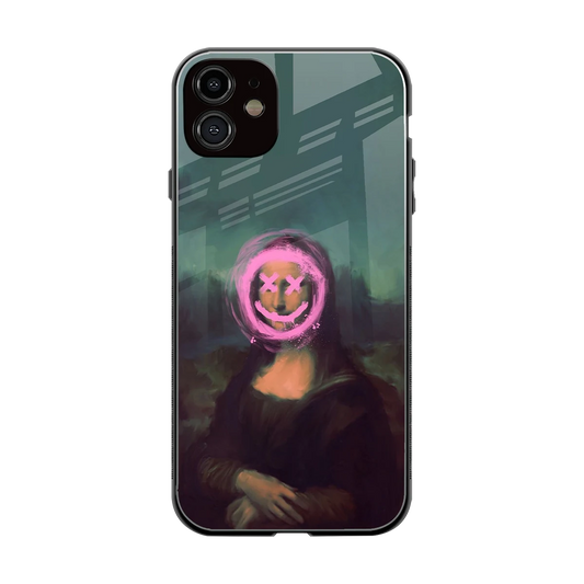 Graffiti Lisa back phone cover | glass case for iphone 12