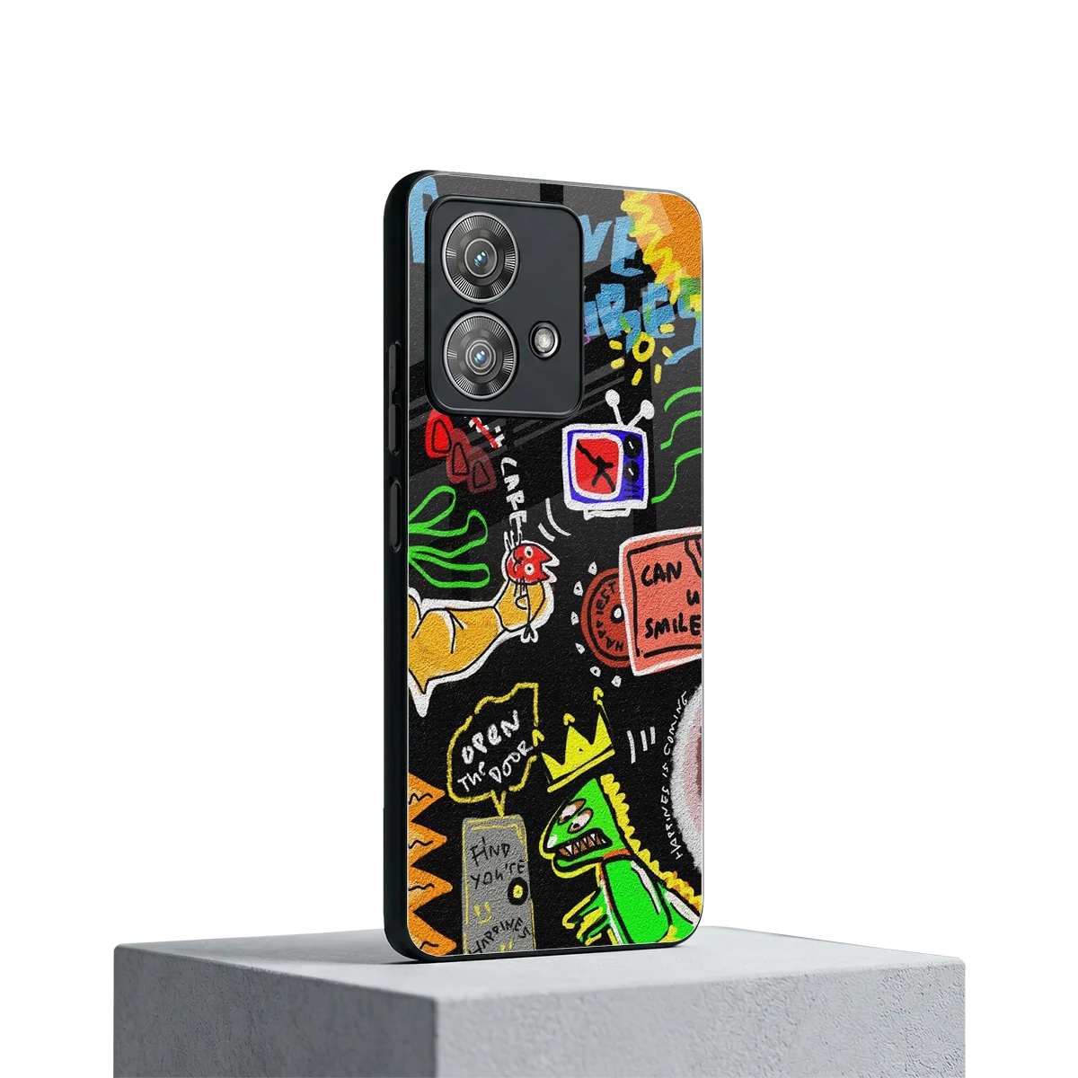 Graffiti motorola edge 40 neo 5g mobile cover | shockproof glass phone case