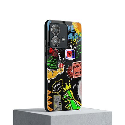 Graffiti motorola edge 40 neo 5g mobile cover | shockproof glass phone case