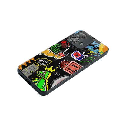 Graffiti stylish phone case for motorola edge 40 neo 5g | glossy glass and slim fit