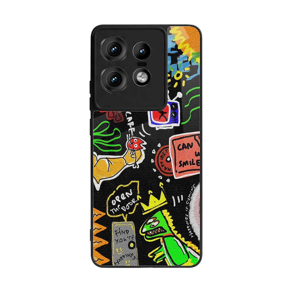 Graffiti back phone cover | glass case for motorola edge 50 pro