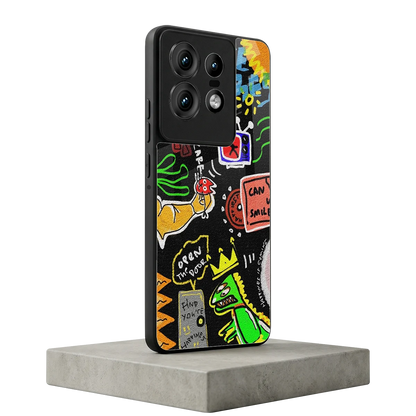 Graffiti motorola edge 50 pro mobile cover | shockproof glass phone case
