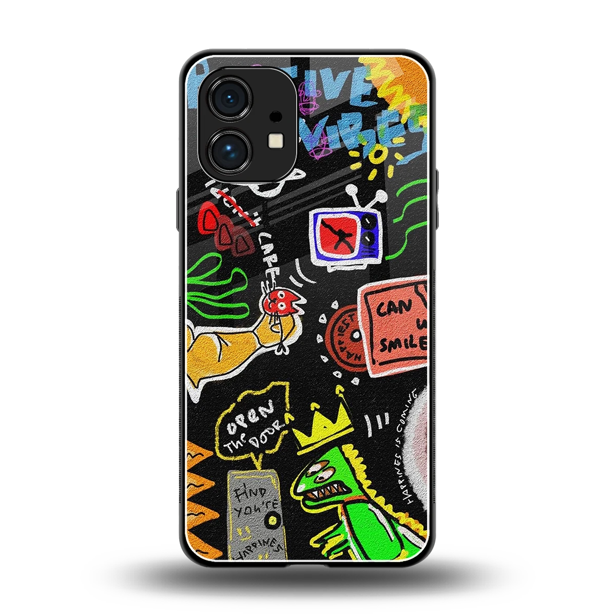 Graffiti back phone cover | glass case for nothing phone 1
