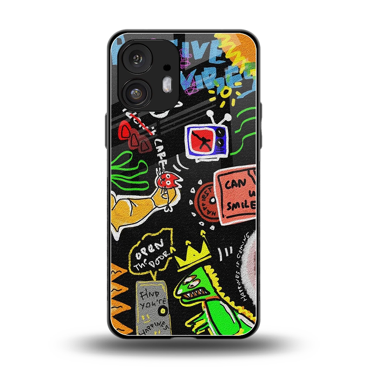 Graffiti back phone cover | glass case for nothing phone 2