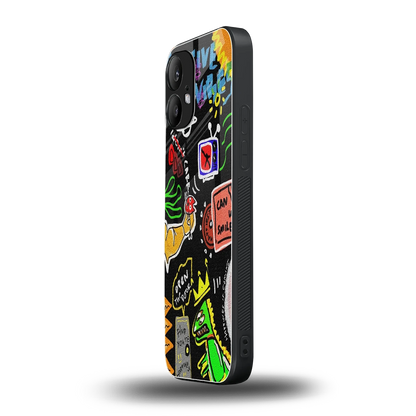 Graffiti nothing phone 2 mobile cover | shockproof glass phone case