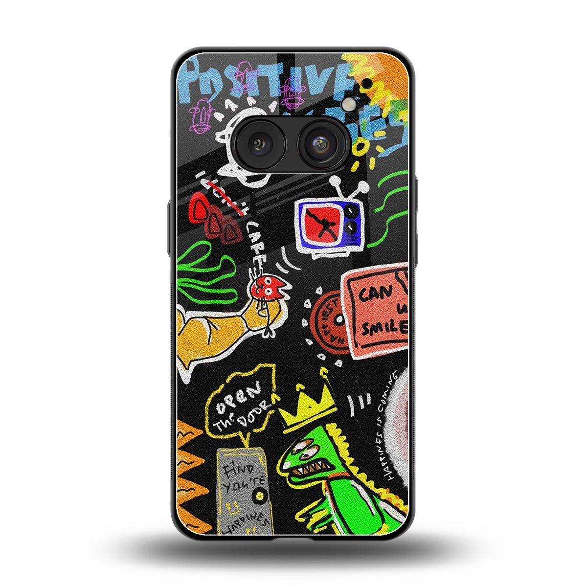 Graffiti back phone cover | glass case for nothing phone 2a plus