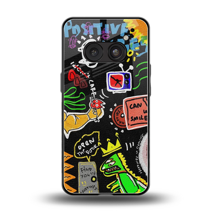 Graffiti back phone cover | glass case for nothing phone 2a plus