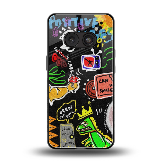 Graffiti back phone cover | glass case for nothing phone 2a plus
