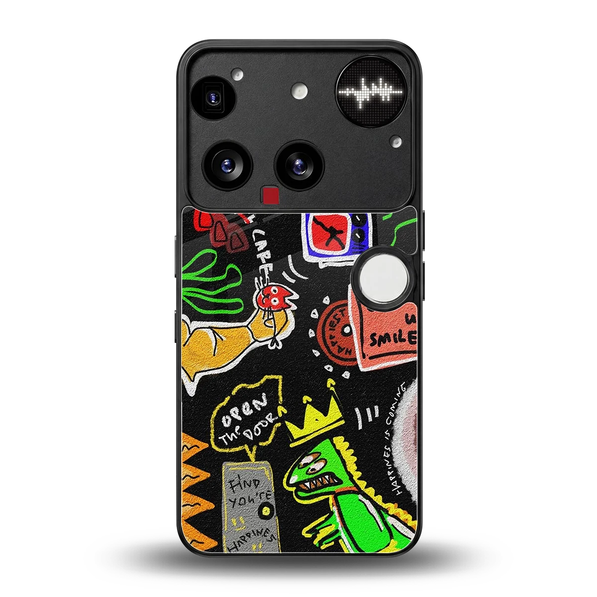 Graffiti back phone cover | glass case for nothing phone 3