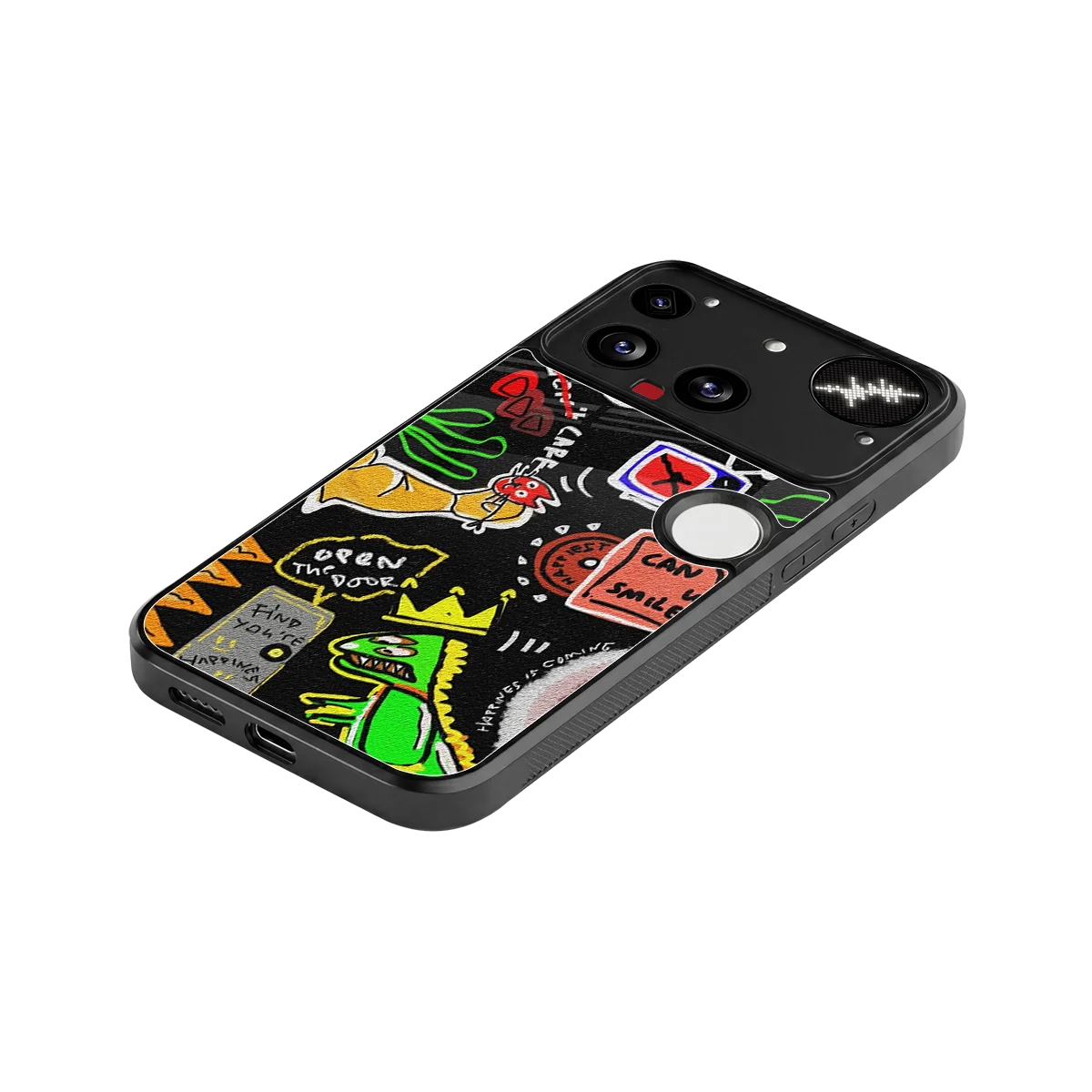 Graffiti stylish phone case for nothing phone 3 | glossy glass and slim fit