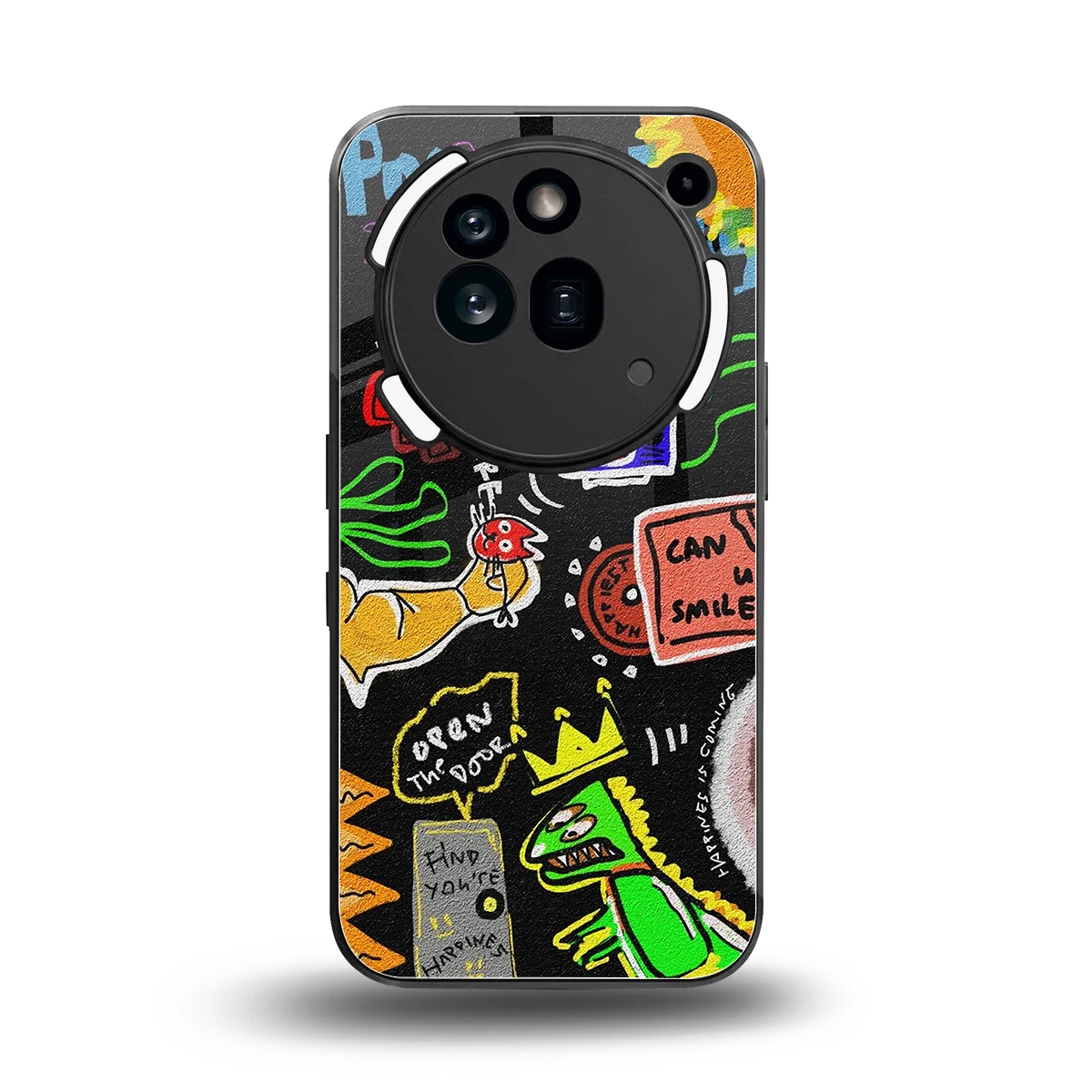 Graffiti back phone cover | glass case for nothing phone 3a pro