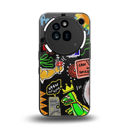 Graffiti back phone cover | glass case for nothing phone 3a pro