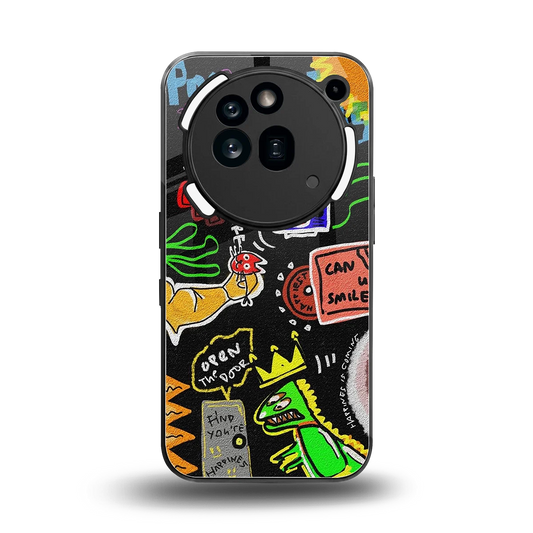 Graffiti back phone cover | glass case for nothing phone 3a pro