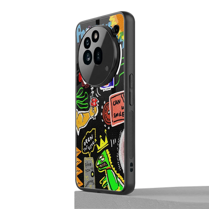 Graffiti nothing phone 3a pro mobile cover | shockproof glass phone case