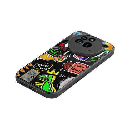 Graffiti stylish phone case for nothing phone 3a pro | glossy glass and slim fit
