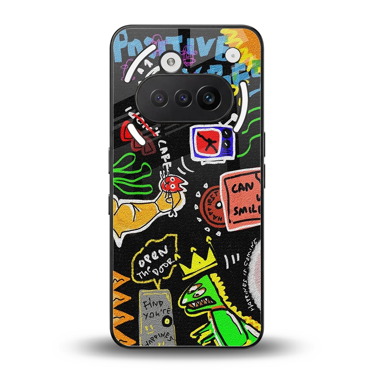 Graffiti back phone cover | glass case for nothing phone 3a