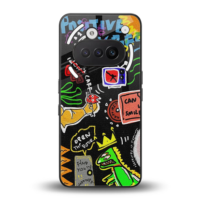 Graffiti back phone cover | glass case for nothing phone 3a