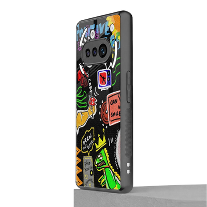Graffiti nothing phone 3a mobile cover | shockproof glass phone case
