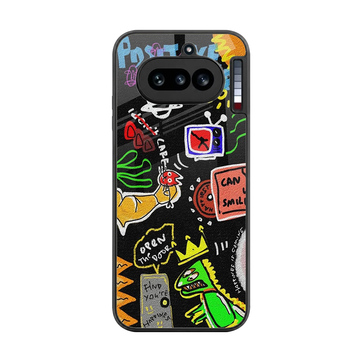 Graffiti back phone cover | glass case for nothing phone 4a