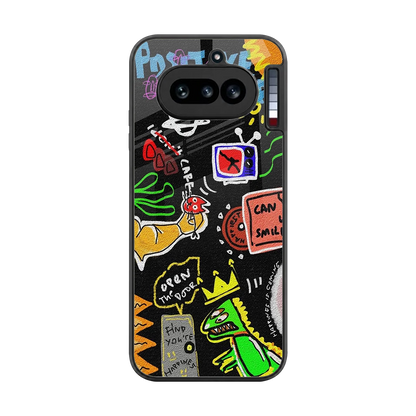 Graffiti back phone cover | glass case for nothing phone 4a