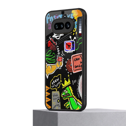 Graffiti nothing phone 4a mobile cover | shockproof glass phone case