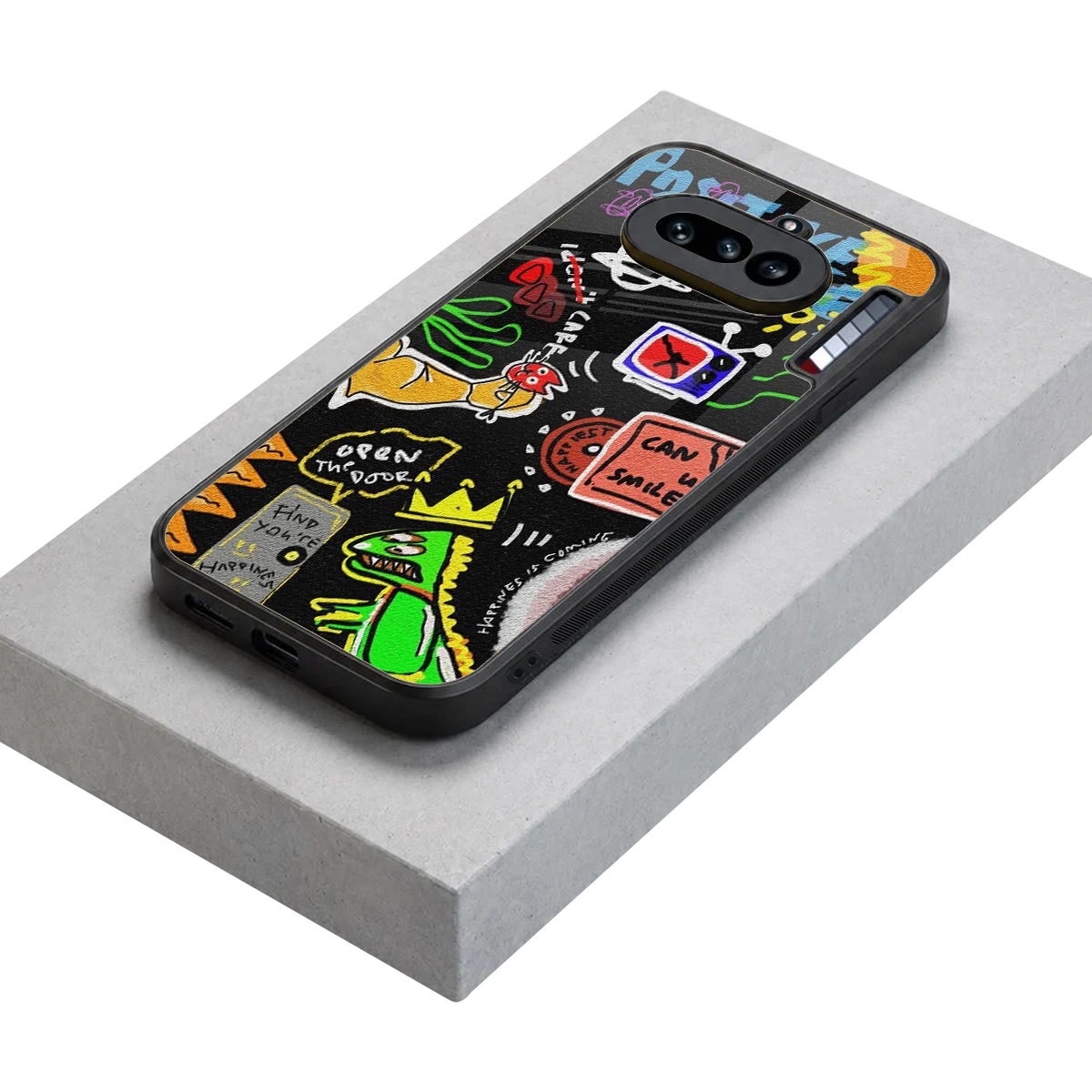 Graffiti stylish phone case for nothing phone 4a | glossy glass and slim fit