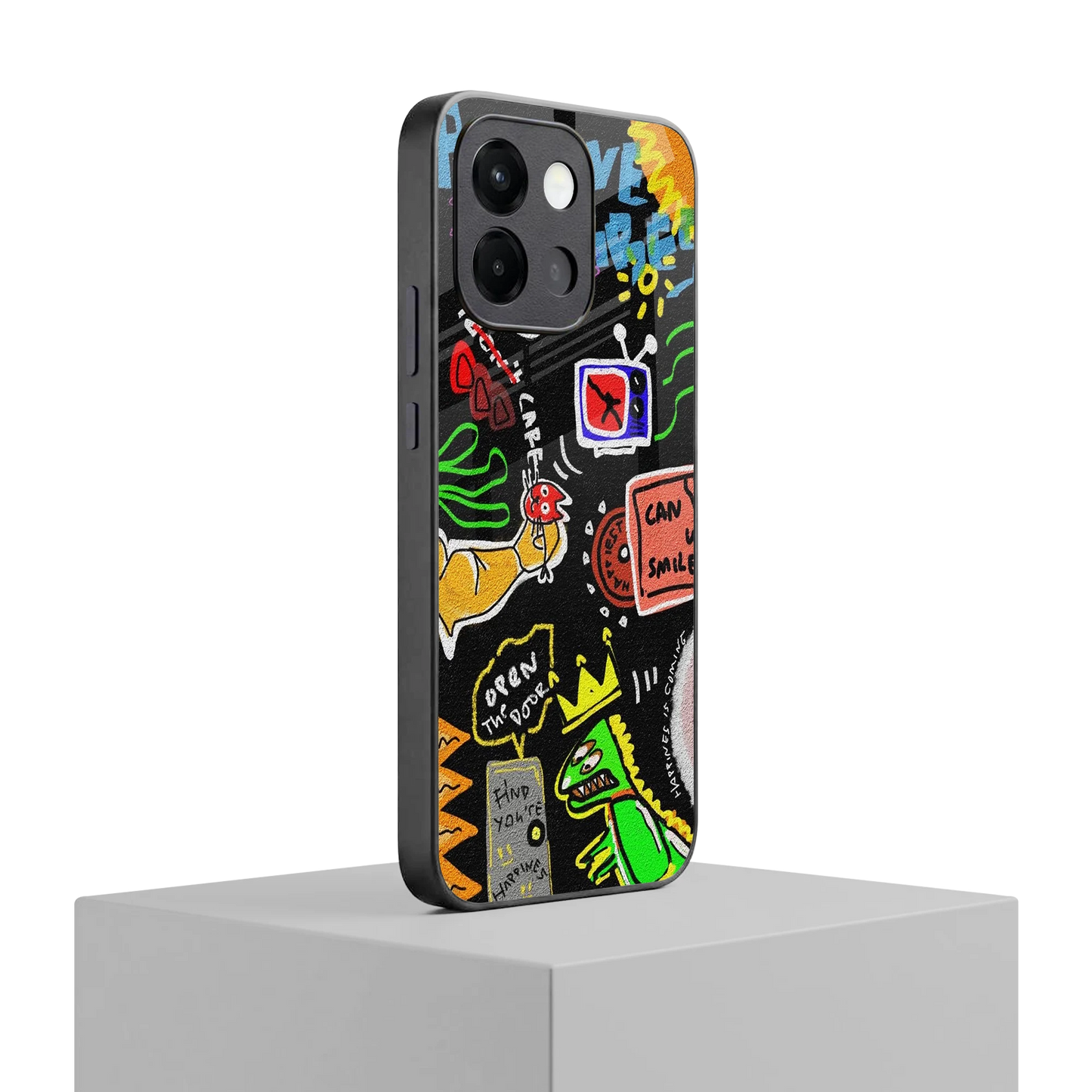 Graffiti oneplus 13s mobile cover | shockproof glass phone case