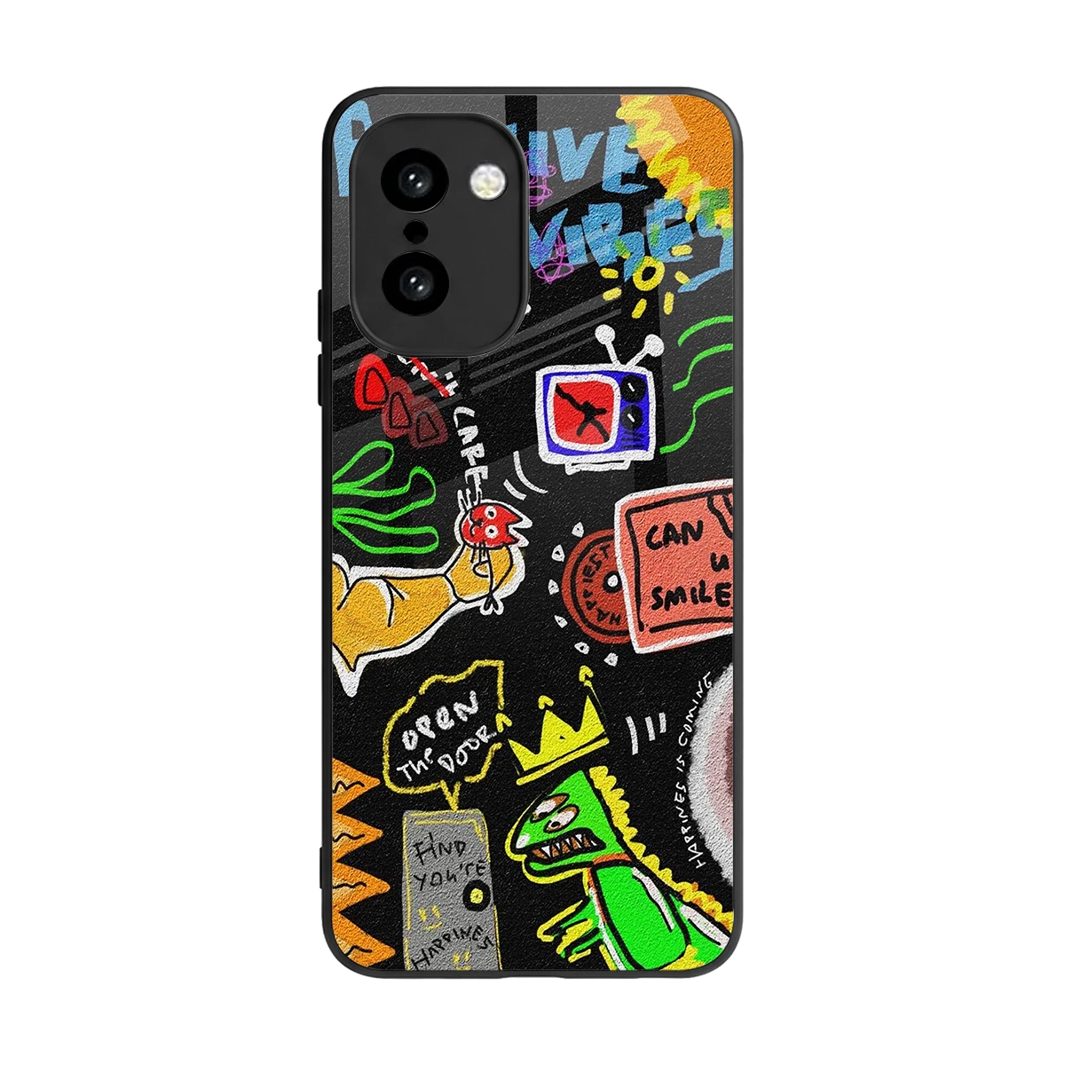 Graffiti back phone cover | glass case for oneplus 15r
