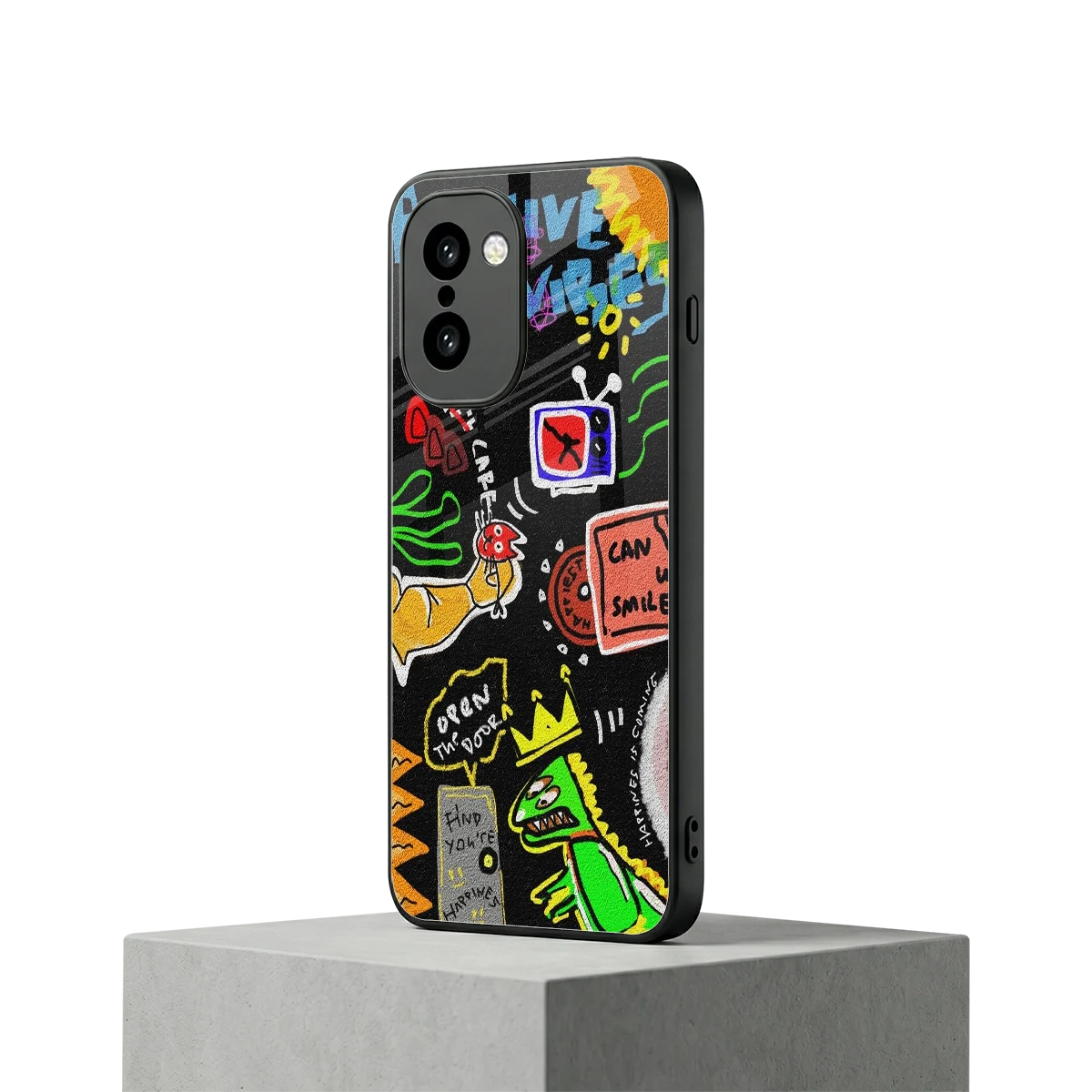 Graffiti oneplus 15r mobile cover | shockproof glass phone case