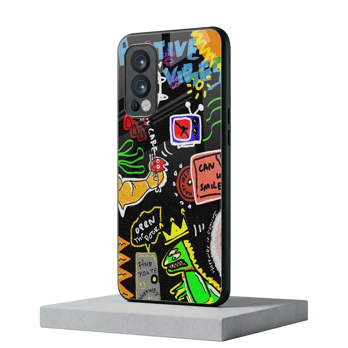 Graffiti oneplus nord 2 mobile cover | shockproof glass phone case