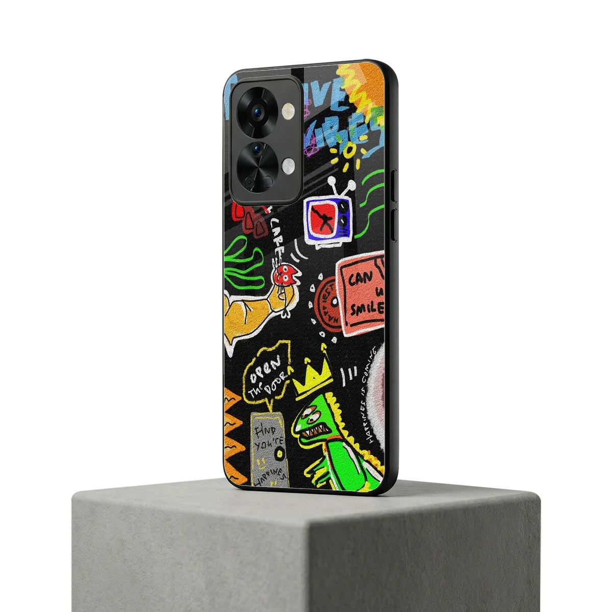 Graffiti oneplus nord 2t mobile cover | shockproof glass phone case