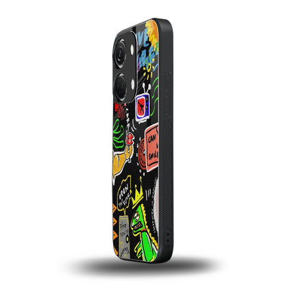 Graffiti oneplus nord 3 mobile cover | shockproof glass phone case