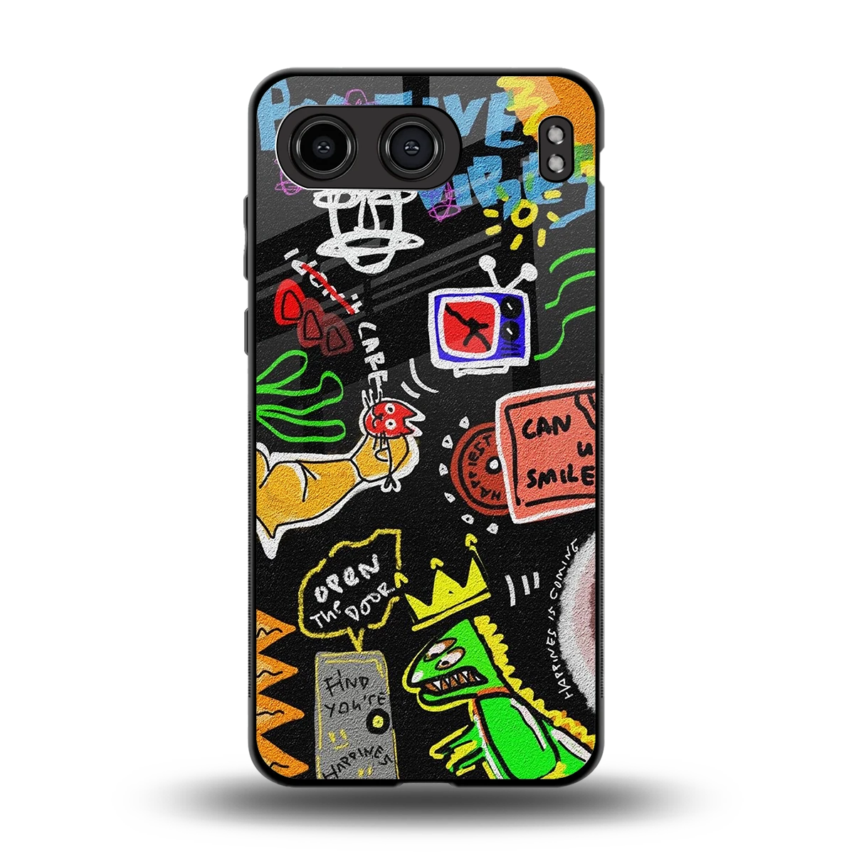 Graffiti back phone cover | glass case for oneplus nord 4