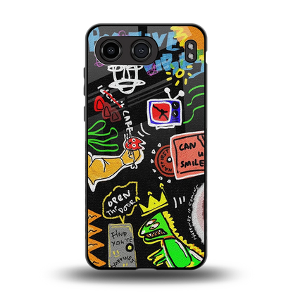 Graffiti back phone cover | glass case for oneplus nord 4