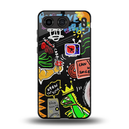 Graffiti back phone cover | glass case for oneplus nord 4