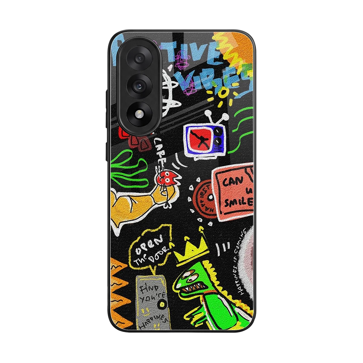 Graffiti back phone cover | glass case for oneplus nord 5