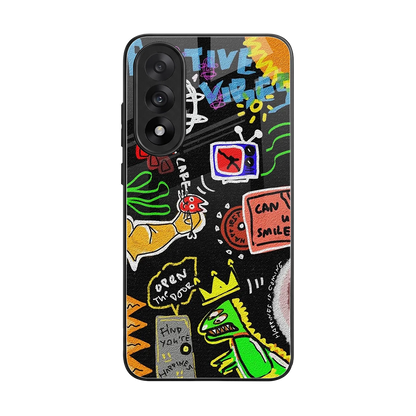 Graffiti back phone cover | glass case for oneplus nord 5