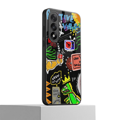 Graffiti oneplus nord 5 mobile cover | shockproof glass phone case
