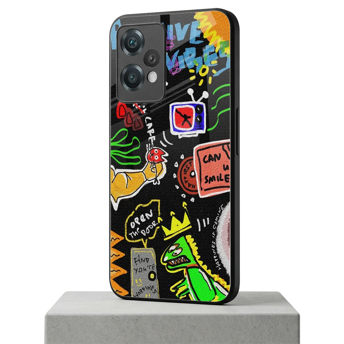 Graffiti oneplus nord ce 2 lite mobile cover | shockproof glass phone case
