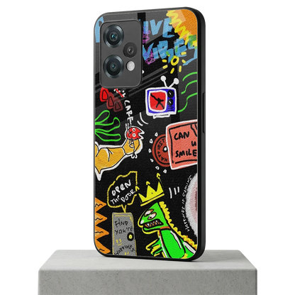 Graffiti oneplus nord ce 2 lite mobile cover | shockproof glass phone case