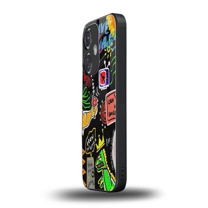 Graffiti oneplus nord ce 3 mobile cover | shockproof glass phone case
