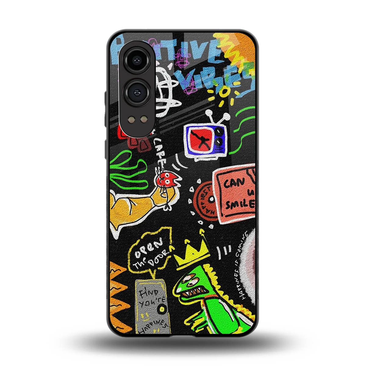 Graffiti back phone cover | glass case for oneplus nord ce 4 lite