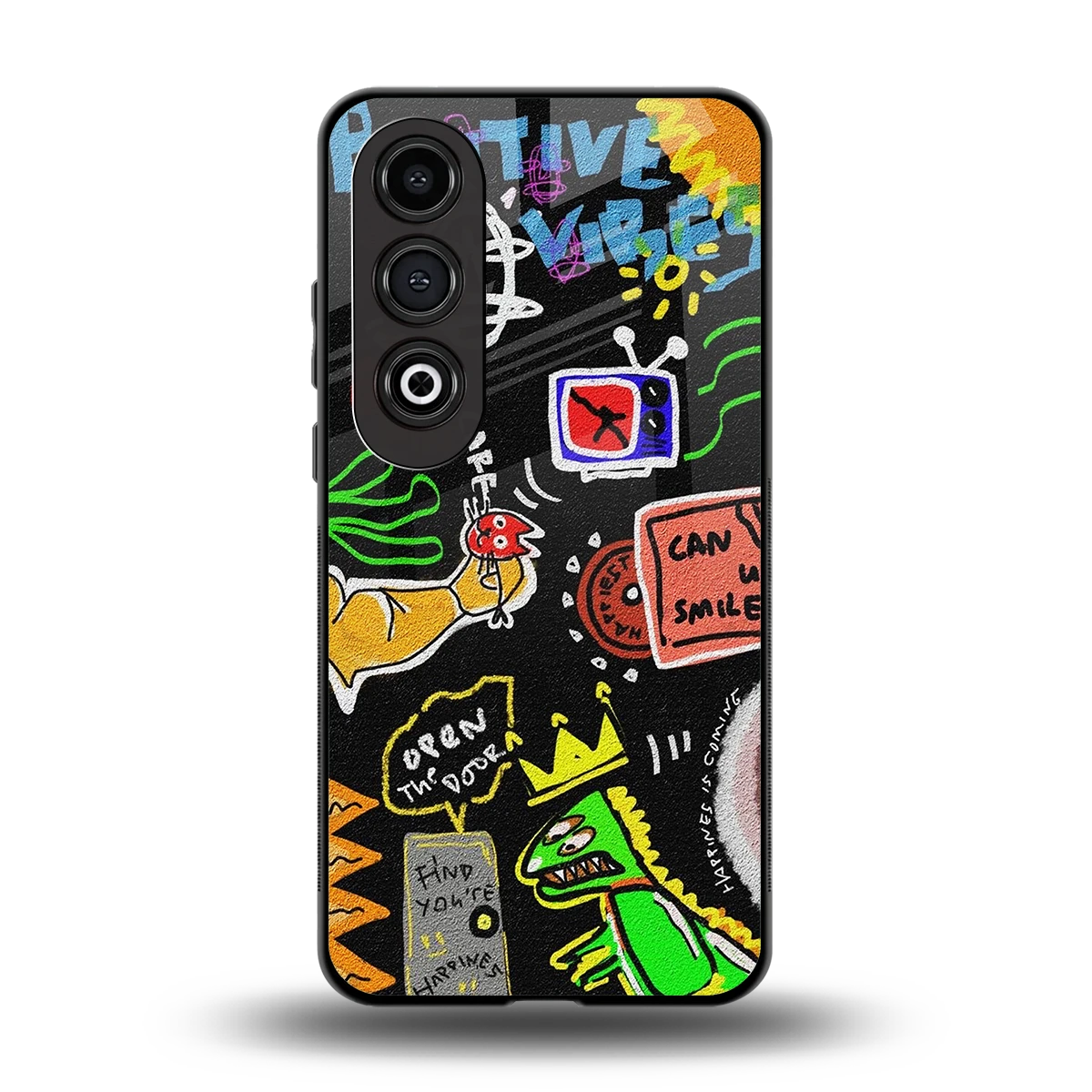 Graffiti back phone cover | glass case for oneplus nord ce 4