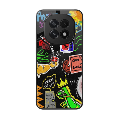 Graffiti back phone cover | glass case for oppo f29 5g